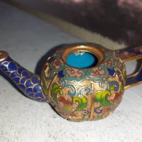 Малко чайниче Клоазоне, снимка 4 - Антикварни и старинни предмети - 34348497