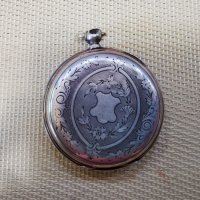 сребърен джобен часовник, снимка 4 - Антикварни и старинни предмети - 41711467