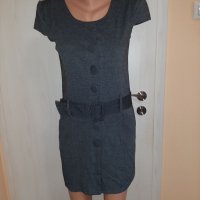 Нова сива туника /рокля с колан , снимка 1 - Рокли - 41306965