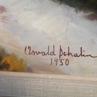 Стара Шведска картина автор Осуалд Шалин , снимка 9 - Колекции - 41447780