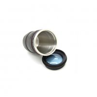 Термо чаша с прозрачен капак с дизайн на фото обектив, снимка 2 - Други стоки за дома - 39905734
