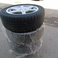 комплект Ляти алуминиеви джанти 17"/ 5х120 / и Гуми hankook, 215/55R, 17", снимка 4 - Гуми и джанти - 35781141