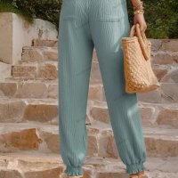 Едноцветен дамски панталон с еластична талия, 5цвята - 023, снимка 18 - Панталони - 41579463