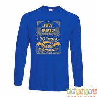 Мъжка тениска JULY 1992 30 YEARS OF BEING AWESOME 2, снимка 2 - Тениски - 35808773