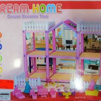 Детска къща за кукли с мебели Дом мечта"dream home", снимка 1 - Образователни игри - 39272398