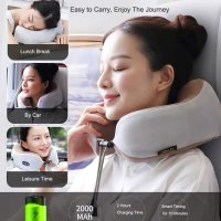 Висококачествен акумулаторен масажор за врат с мемори пяна U-Shaped Massage Pillow , снимка 2 - Масажори - 42715152