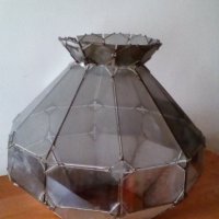 Стъкло абажур винтидж, снимка 3 - Лампи за таван - 42624827