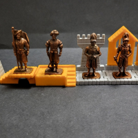 Лот метални фигурки киндер 6 броя войници, рицари, снимка 1 - Колекции - 44828888