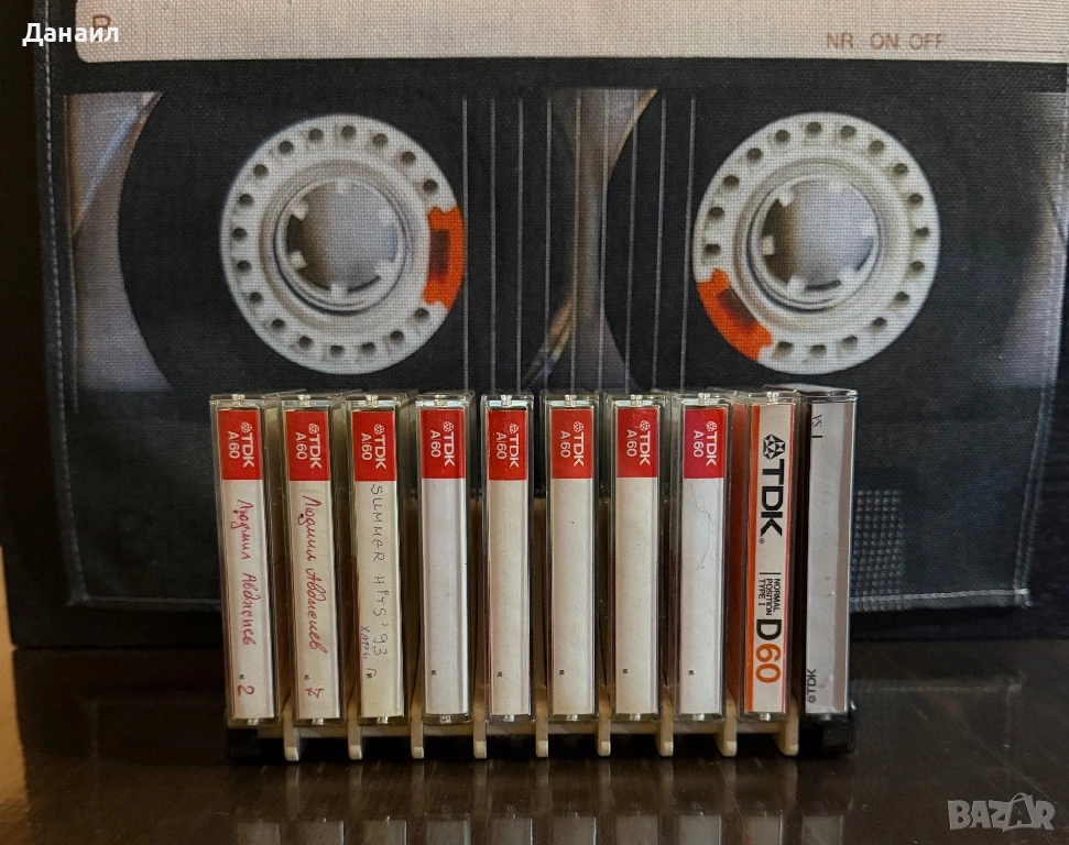 Ретро стойка с 10 бр касети TDK, снимка 1