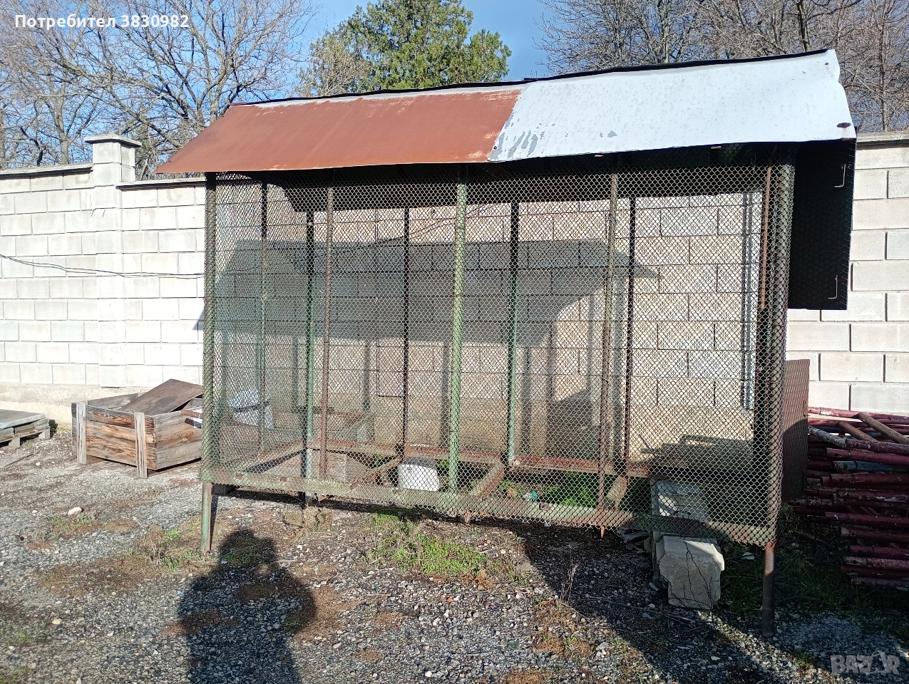 Продавам метален кош за съхранение на цавевица или за отглеждане на животни , снимка 1