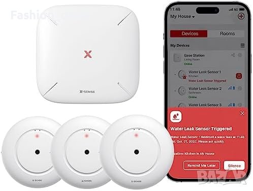 Нов Wi-Fi детектор за изтичане на вода Аларма / Кухня Мазета Бани Дом, снимка 1