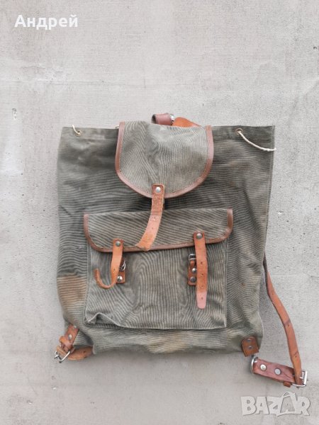 Стара брезентова раница #17, снимка 1