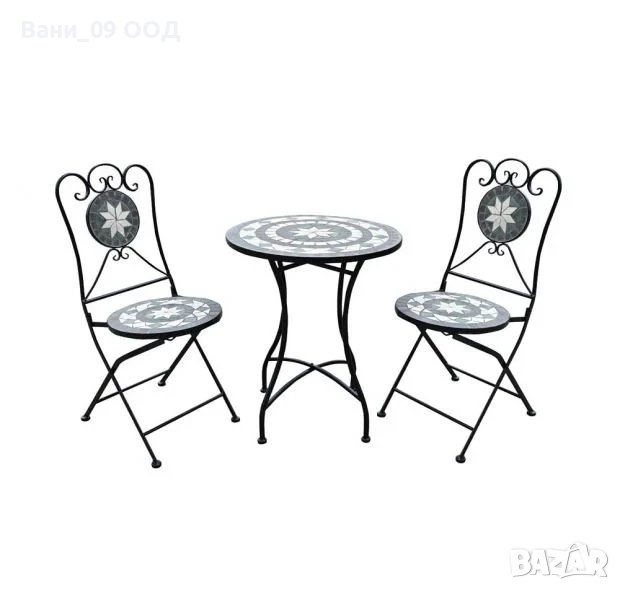 Красив градински сет маса с 2 стола, снимка 1