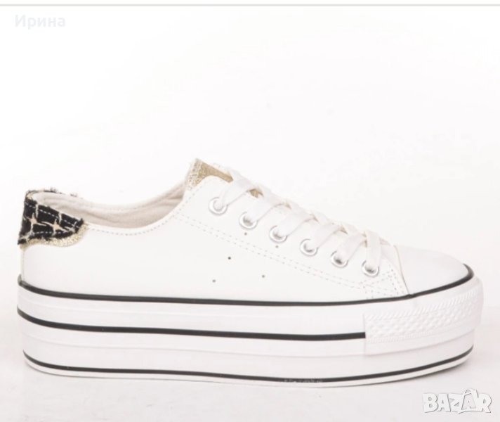 Дамски кожени кецове на платформа, снимка 1