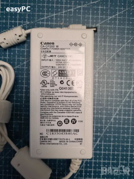 Оригинален захранващ адаптер CANON CA-CP200 W 24V 2.2A, снимка 1