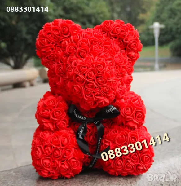 Мече от рози Подарък за Свети Валентин, Осми Март , снимка 1