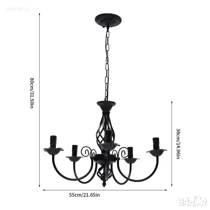 Ретро Античен винтидж полилей Рустик френски класически аристократичен, снимка 1