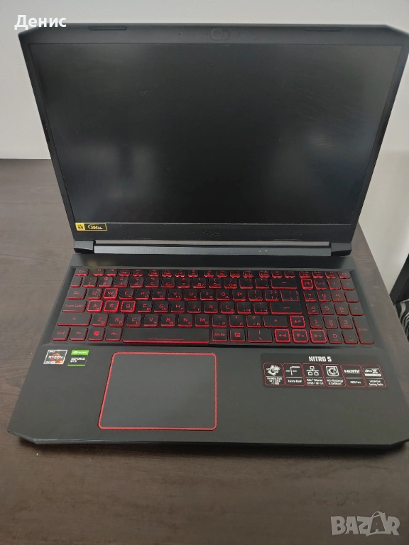 Acer Nitro 5, Ryzen 5 4600H, 16GB, 512GB NVMe, Geforce GTX 1650, снимка 1