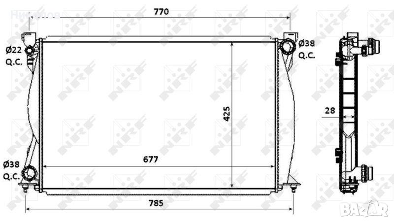 Радиатор NRF за AUDI A6 C6 2.7-3.0 TDi 2005-2011 ръчни скор. 6-степ., снимка 1