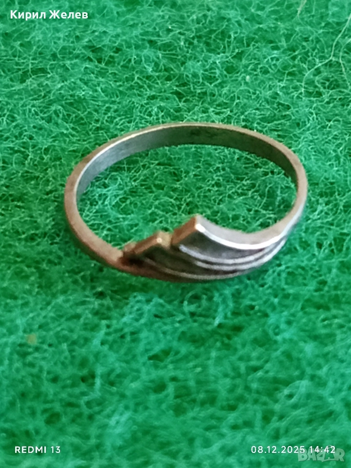 Стар ретро АРТ СТИЛ сребърен пръстен майсторска изработка 26427, снимка 1