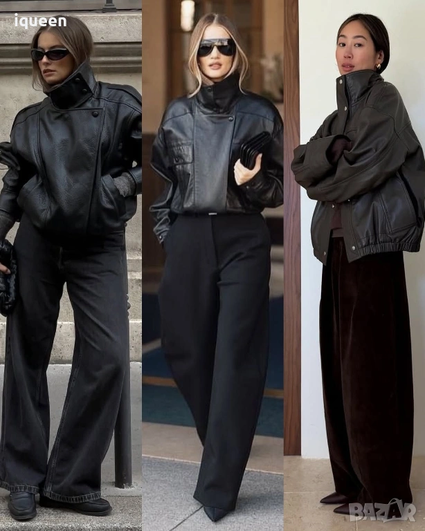 Актуално кожено яке Oversize , снимка 1