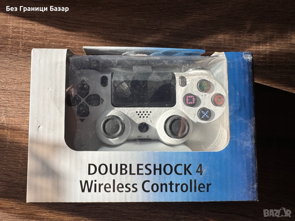 Нов Контролер за PS4 DoubleShock 4 безжичен бял джойстик за игри, снимка 1