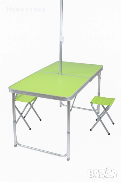 Комплект Сгъваема Маса и Столове Malatec 7893, 4 Стола, Алуминиев Материал, Сгъваема, 120 x 60 x 55 , снимка 1