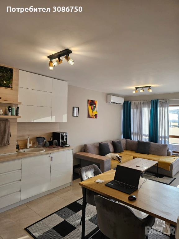 Двустаен напълно обзаведен апартамент, снимка 1