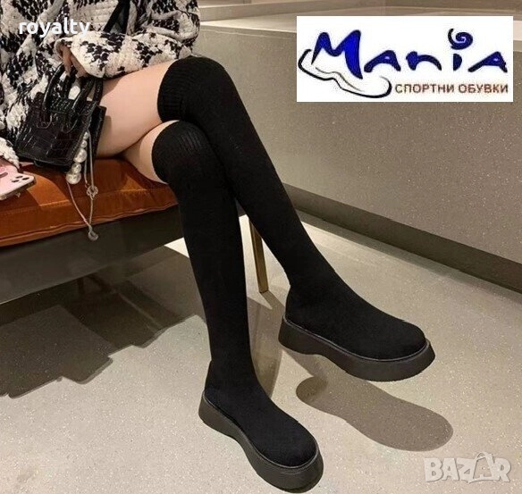 Дамски ботуши тип чорап, снимка 1