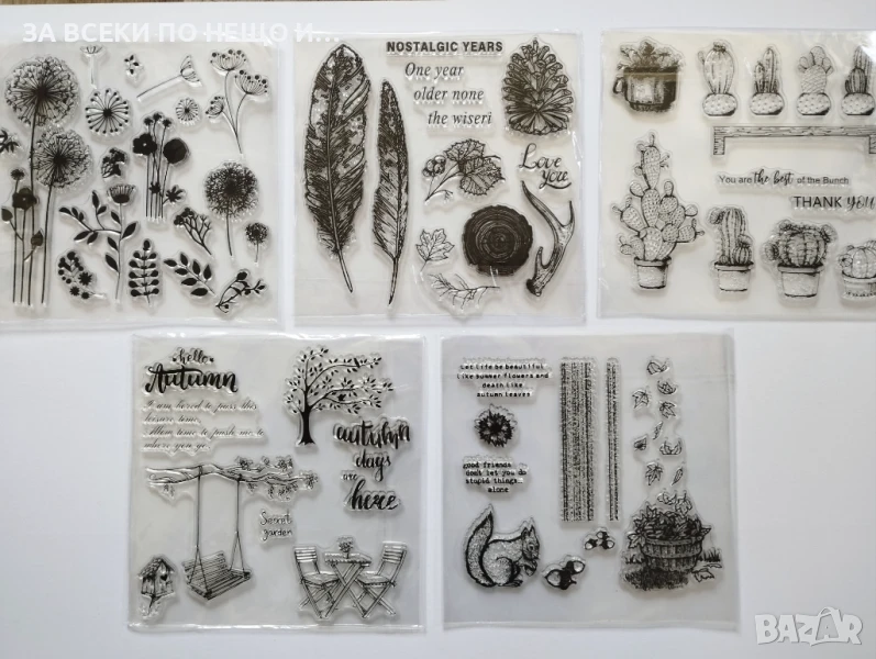 Силиконови скрапбук печати силиконов печат картички албум различни видове, снимка 1