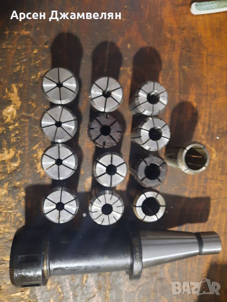 Цангов патроник ИСО40 със 13 цанги , снимка 1