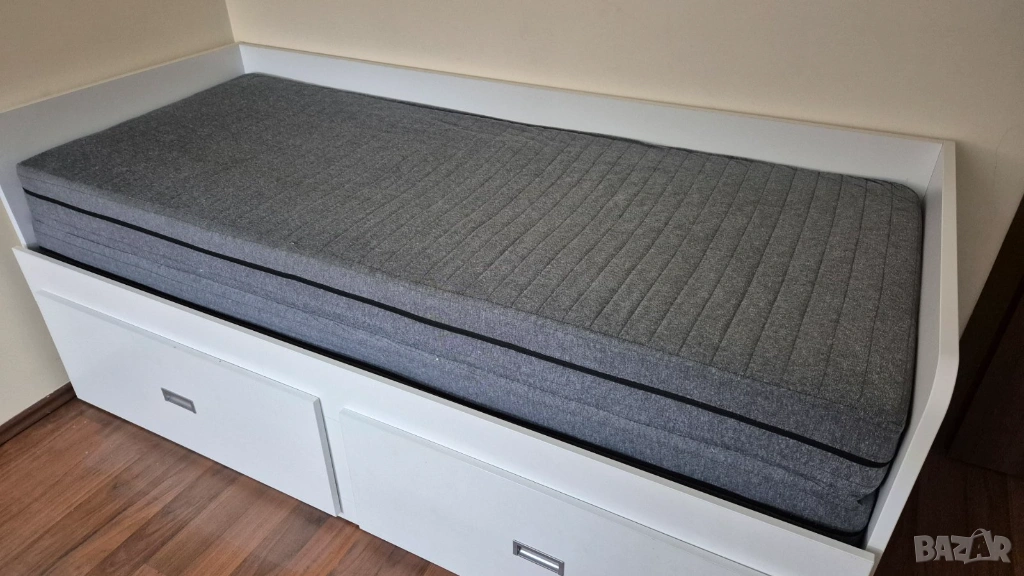 РАЗТЕГАЕМО ЛЕГЛО С 2-ДВОЕН МАТРАК БЕРГЕН 2 Х 80/200 СМ, снимка 1