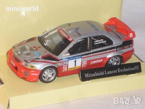 Mitsubishi Lancer Evolution VI WRC рали - мащаб 1:43 на Cararama в кутия, снимка 1