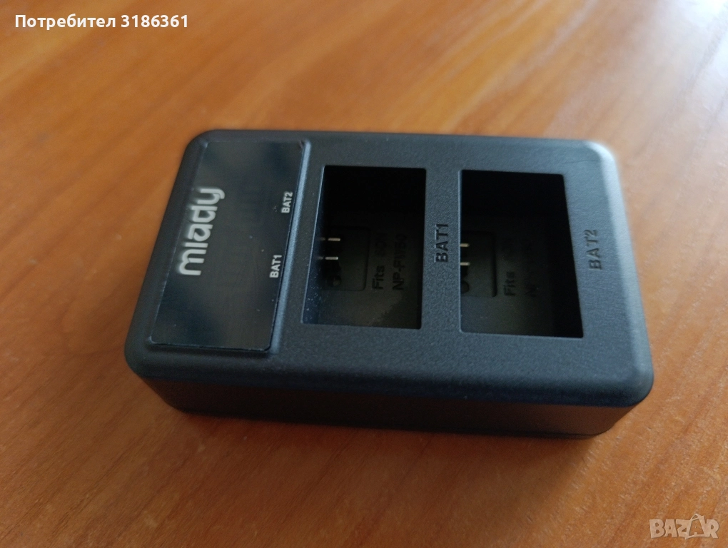 Двойно зарядно за батерии NP-FW50 за Sony фотоапарати, снимка 1