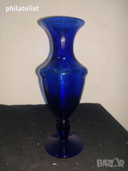 Ваза - Синьо стъкло №1, снимка 1