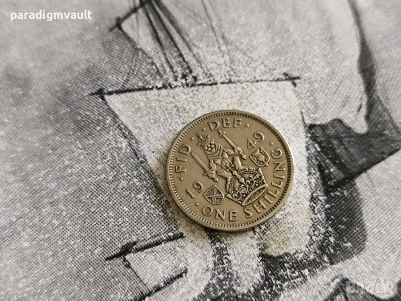 Монета - Великобритания - 1 шилинг | 1949г., снимка 1