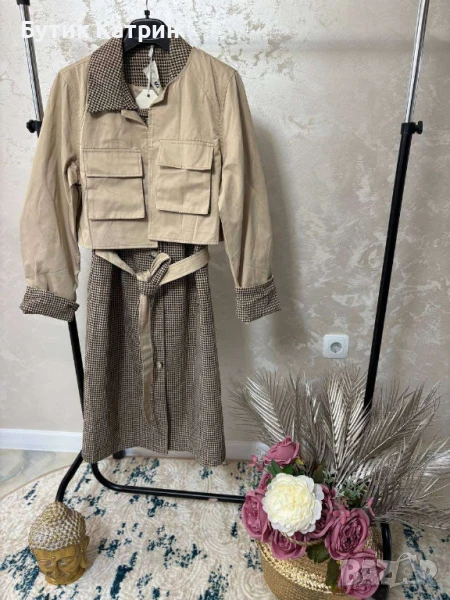 Екстравагантен модел тренч/рокля, снимка 1