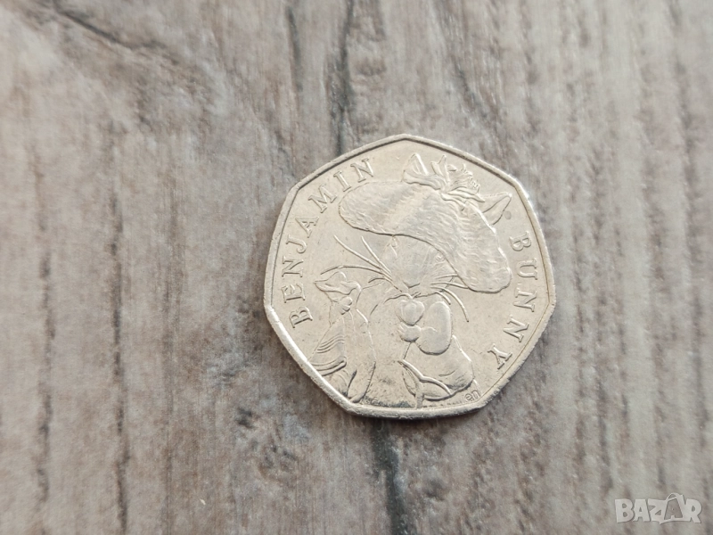 Монета Великобритания 50 pence 50p (Benjamin Bunny) - Elizabeth II, снимка 1