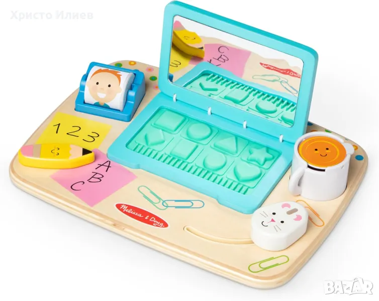 Дървена образователна играчка Лаптоп и бюро Melissa & Doug, снимка 1