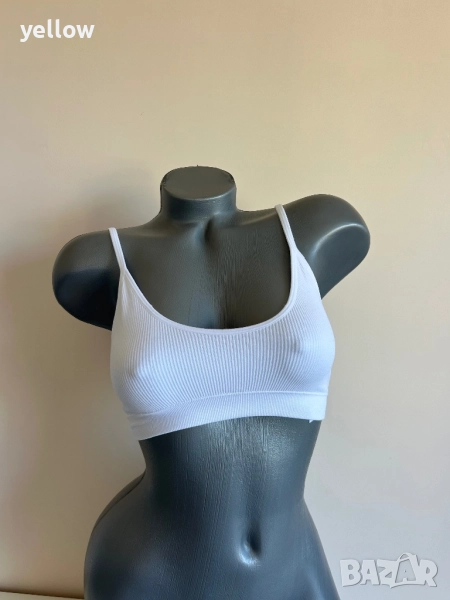 Бяло спортно бюстие , снимка 1