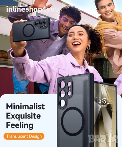 Матов MAGSAFE Кейс за Samsung Galaxy S24+ Plus , снимка 6 - Калъфи, кейсове - 51854720