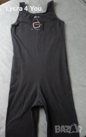 Chopar S черен нов памучен гащеризон тип потник със 7/8ми крачол