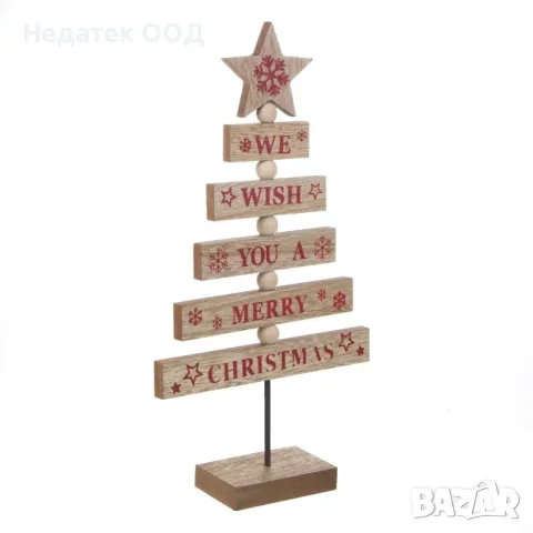 Коледна декоративна, фигура, елха, 30,5 см, снимка 3 - Декорация за дома - 47977362