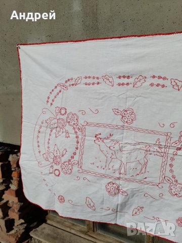 Старинен бродиран ковьор,покривка за стена #203, снимка 3 - Антикварни и старинни предмети - 39803148