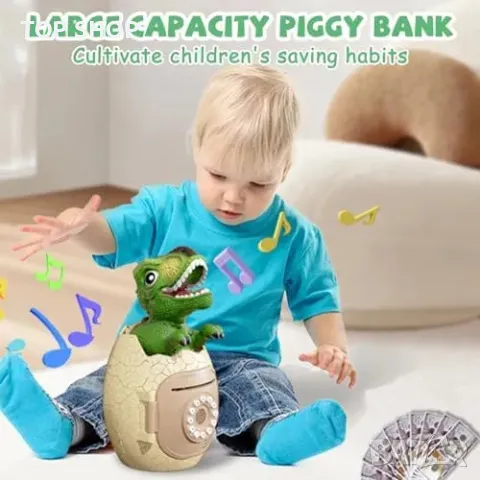 Нова Динозавър касичка с парола, песни и изучаване на английски за деца