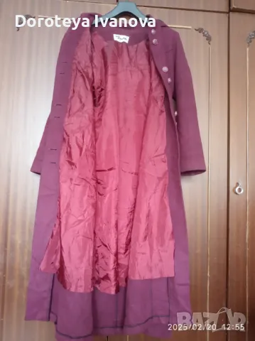 Дамско палто с качулка /вталено/, снимка 2 - Палта, манта - 49207061