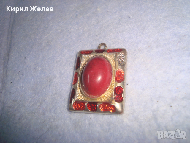 КРАСИВ АРТ МЕДАЛЬОН КАТАЛИН ЕМАЙЛИРАН БЕЛ ЕПОК 19374, снимка 7 - Колиета, медальони, синджири - 36248214