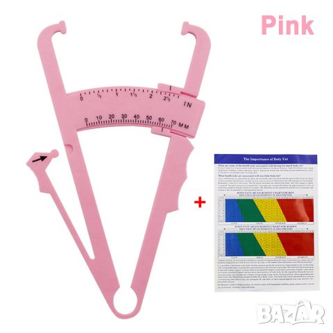 Калипер - уред за измерване на подкожни мазнини + Ръководство, снимка 2 - Фитнес уреди - 35921110