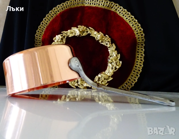 Медна тенджера 450 мл.,чиста червена мед. , снимка 7 - Антикварни и старинни предмети - 52566909