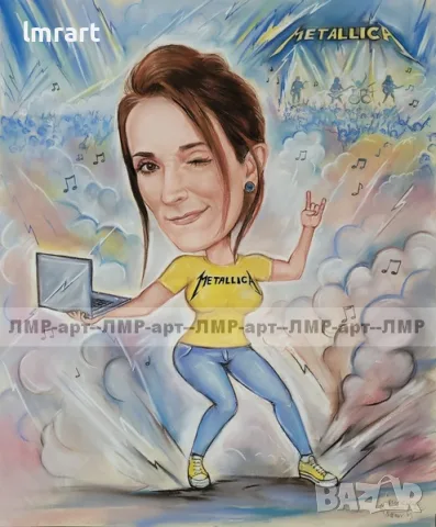 Рисувам ръчно КАРИКАТУРИ, ШАРЖ с пастели и моливи., снимка 14 - Картини - 55931396